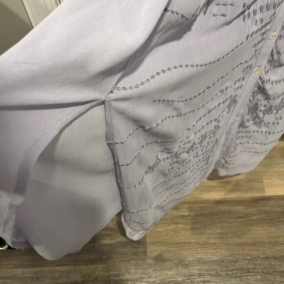 Soft Surroundings Mallorca embroidered sheer maxi dress size S NWT - Picture 7 of 10